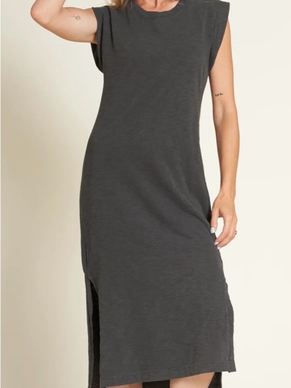 ROWAN GEORGIA SLUB MUSCLE TANK DRESS